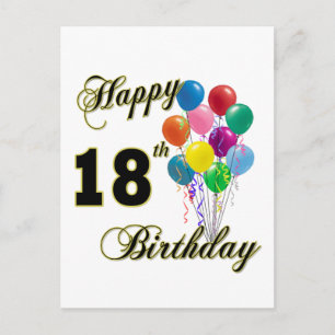 Alles Gute zum 18. Geburtstag Postkarte