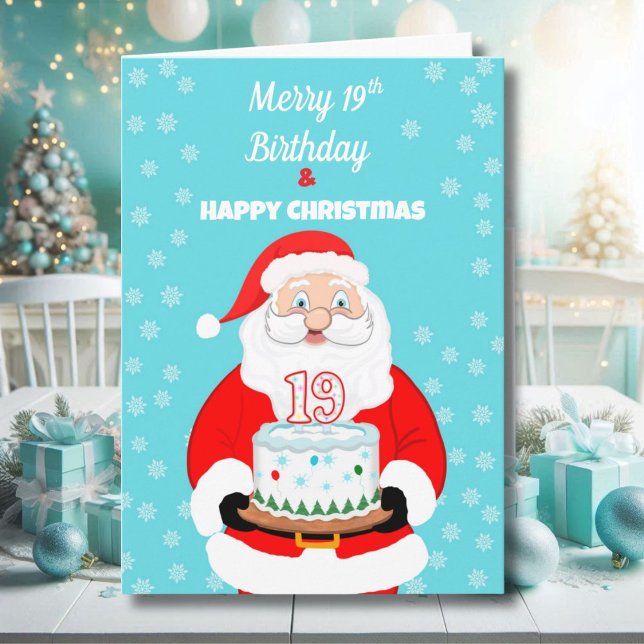 Alles Gute zum 19. Geburtstag Weihnachten Weihnach Karte (Von Creator hochgeladen)