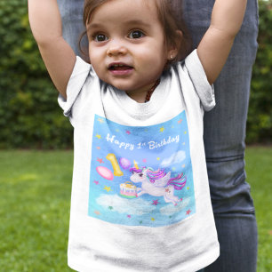 Alles Gute zum 1. Geburtstag Einhorn mit Geburtsta T-Shirt