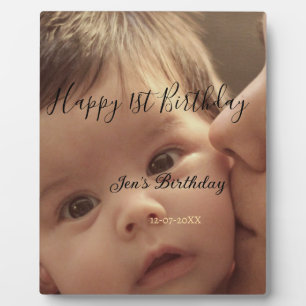 Alles Gute zum 1. Geburtstag Name Foto Datum stilv Fotoplatte