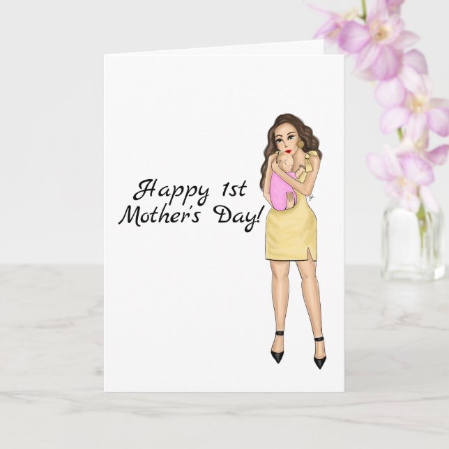 Alles Gute zum 1. Muttertag  Karte (Orchidee)