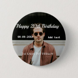 Alles Gute zum 20. Geburtstag einfaches Foto hinzu Button