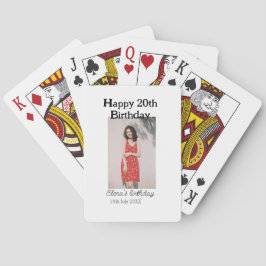 Alles Gute zum 20. Geburtstag Foto modern, schlich Spielkarten