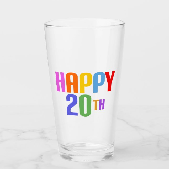 Alles Gute zum 20. Glas (Vorderseite)