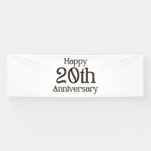 Alles Gute zum 20. Jubiläum 2.5x8 Vinyl Banner