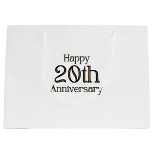 Alles Gute zum 20. Jubiläum Große Geschenktasche Geschenktüte