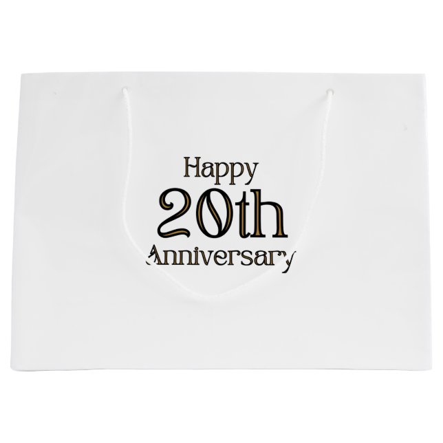 Alles Gute zum 20. Jubiläum Große Geschenktasche Große Geschenktüte (Vorderseite)
