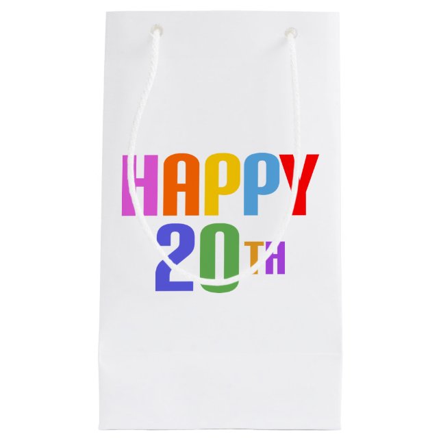 Alles Gute zum 20. Kleine Geschenktüte (Vorderseite)