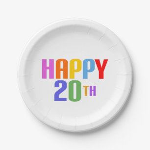 Alles Gute zum 20. Pappteller