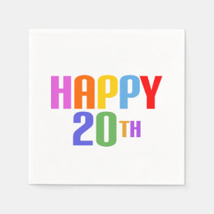 Alles Gute zum 20. Serviette
