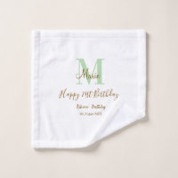 Alles Gute zum 21. Geburtstag grün Name Monogramm