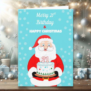 Alles Gute zum 21. Geburtstag Weihnachten Weihnach Karte