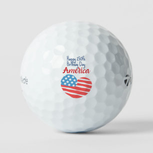Alles Gute zum 250. Geburtstag Amerika, Flagge Her Golfball