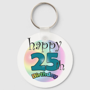 Alles Gute zum 25. Geburtstag (blauw) Schlüsselanhänger