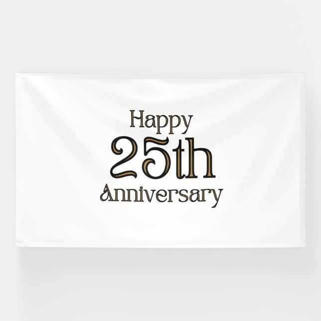 Alles Gute zum 25. Jubiläum 6x10 Vinyl Banner (Horizontal)