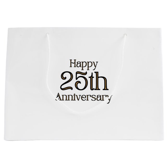 Alles Gute zum 25. Jubiläum Große Geschenktasche Große Geschenktüte (Vorderseite)