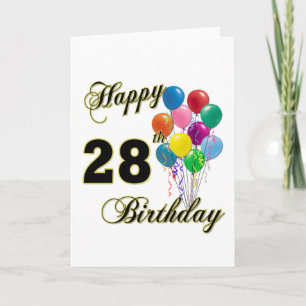 Alles Gute zum 28. Geburtstag Geschenke mit Balloo Karte
