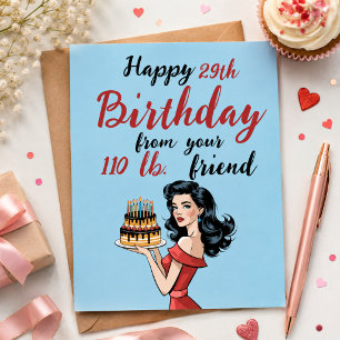 Alles Gute zum 29. Geburtstag von Ihrem 110 lb Fre Einladung