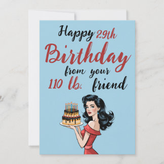 Alles Gute zum 29. Geburtstag von Ihrem 110 lb Fre Einladung
