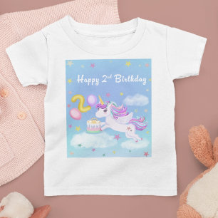 Alles Gute zum 2. Geburtstag Einhorn mit Geburtsta T-Shirt