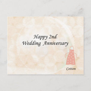 Alles Gute zum 2. Hochzeitstag Postkarte