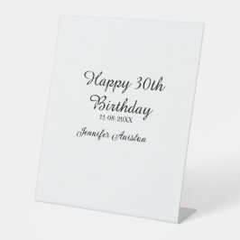 Alles Gute zum 30. Geburtstag hinzufügen Name Datu Sockelschild