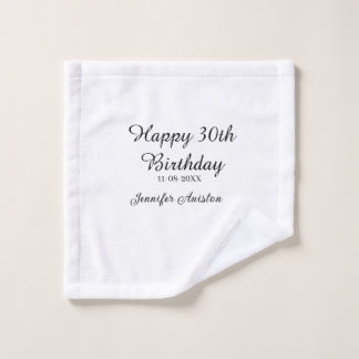 Alles Gute zum 30. Geburtstag hinzufügen Name Datu Waschlappen