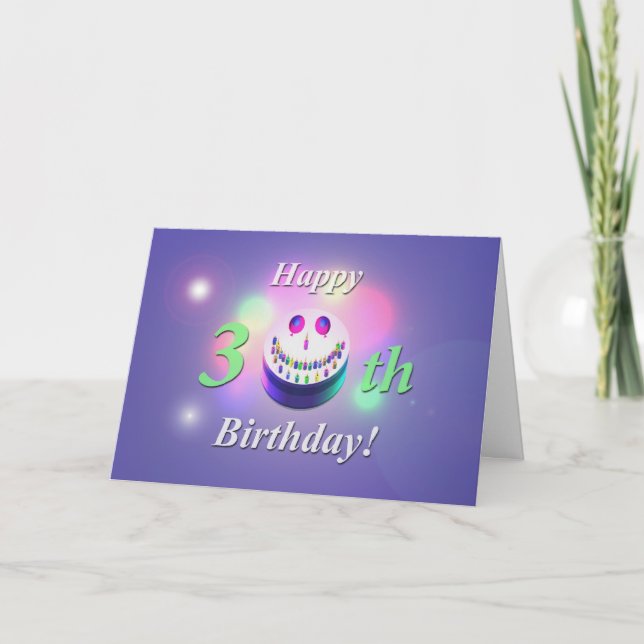 Alles Gute zum 30. Geburtstag Karte (Vorderseite)