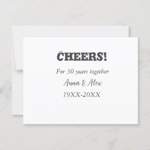 Alles Gute zum 30-jährigen Jubiläum, Name einfügen Postkarte