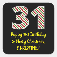 Alles Gute zum 31. Geburtstag & Frohe Weihnachten,