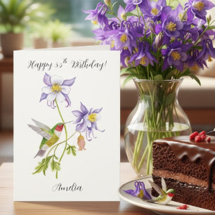 Alles Gute zum 35. Geburtstag Columbine mit Hummin Karte