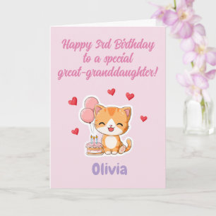 Alles Gute zum 3. Geburtstag der besonderen Urenke Karte