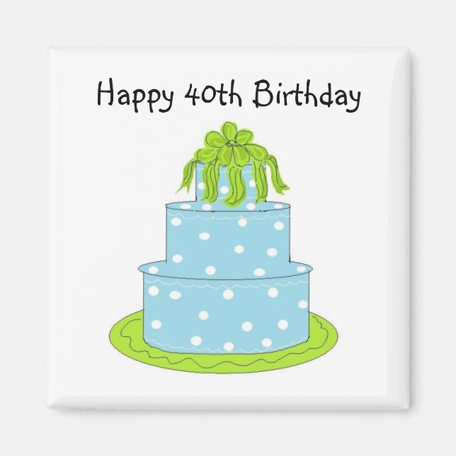 Alles Gute zum 40. Geburtstag Magnet (Vorne)