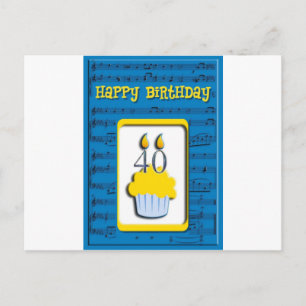 Alles Gute zum 40. Geburtstag Postkarte