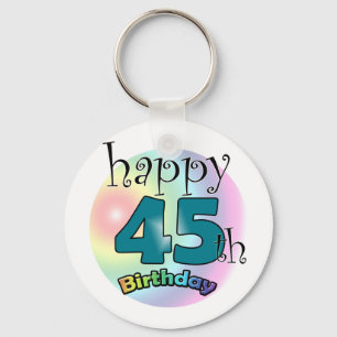 Alles Gute zum 45. Geburtstag (blauw) Schlüsselanhänger