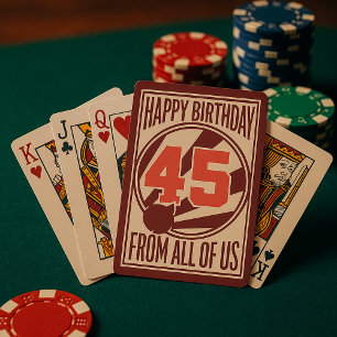 Alles Gute zum 45. Geburtstag Spielkarten