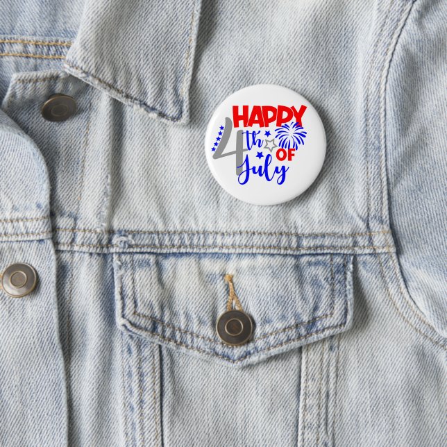 Alles Gute zum 4. Juli Button (Beispiel)