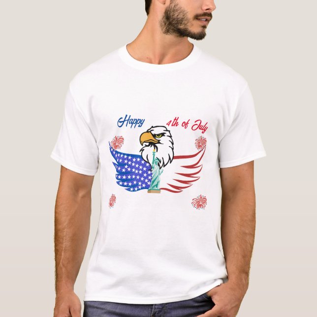 Alles Gute zum 4. Juli Design T-Shirt (Vorderseite)