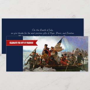 Alles Gute zum 4. Juli. Fine Art Custom Flat Card Einladung