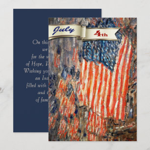 Alles Gute zum 4. Juli. Fine Art Custom Flat Card Einladung
