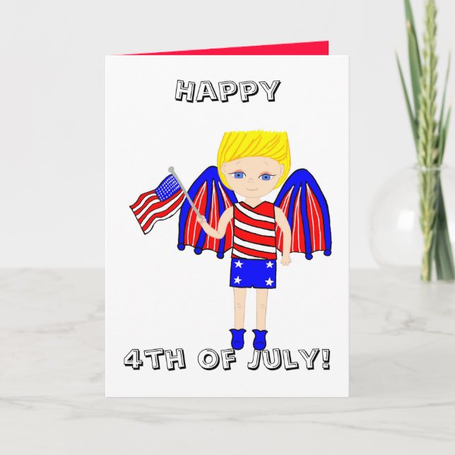 Alles Gute zum 4. Juli! Grußkarte Karte (Vorderseite)