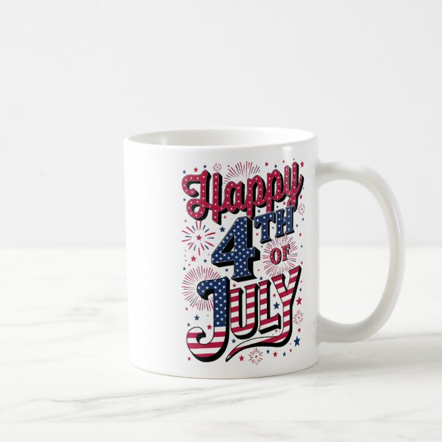 Alles Gute zum 4. Juli Kaffeetasse (Rechts)