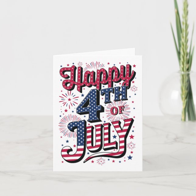Alles Gute zum 4. Juli Karte (Vorderseite)