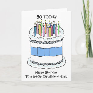 Alles Gute zum 50. Geburtstag der Schwiegertochter Karte