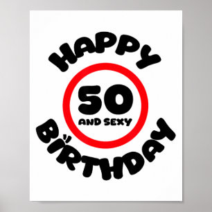 Alles Gute zum 50. Geburtstag und lustiges Geschen Poster