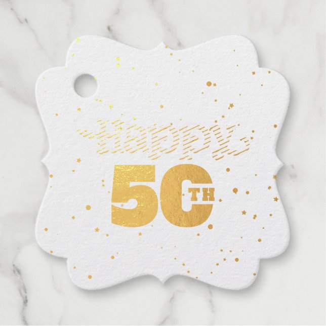 Alles Gute zum 50. Geschenkanhänger (Vorderseite)
