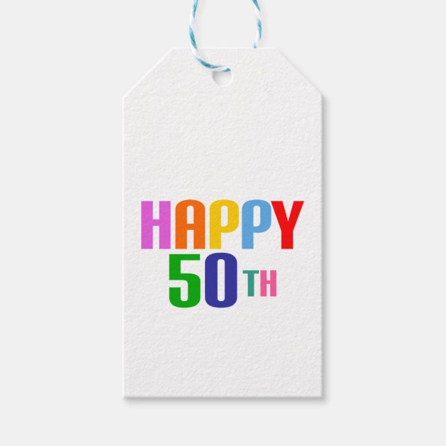 Alles Gute zum 50. Geschenkanhänger (Vorderseite)