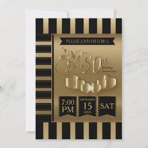 Alles Gute zum 50. Goldenen Jubiläum Einladung