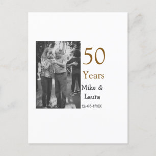 Alles Gute zum 50. Hochzeitstag Paarname Datum Hoc Postkarte