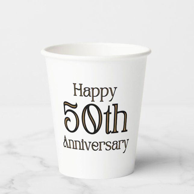 Alles Gute zum 50. Jahrestag Pappbecher (Vorderseite)